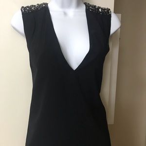 Alice + Olivia black sleeveless blouse